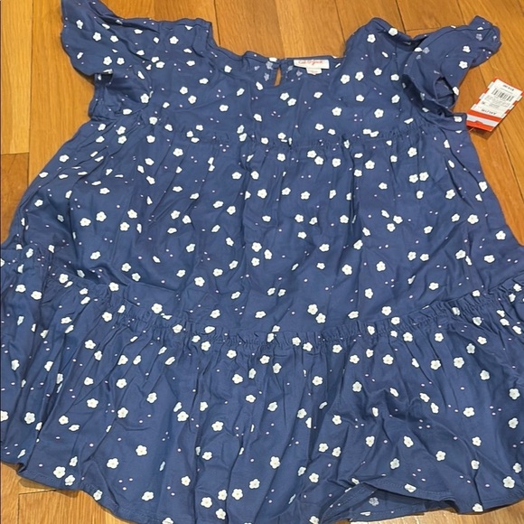 Cat & Jack Other - Cat & Jack Blue Crew Neck Flutter Sleeve Top